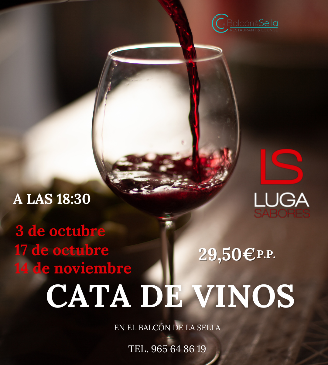 Evento exclusivo de cata de vinos con 6–7 referencias seleccionadas y aperitivos en el restaurante El Balcón de La Sella.